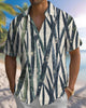 Alohadaddy® Casual Abstract Striped Print Art Button Pocket Cardigan Men's Short Sleeve Shirt