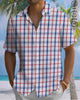 Alohadaddy® Men's Short-Sleeve Casual Shirt  Plaid & Artistic Print Button-Down with Pocket