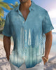 Alohadaddy® Men's Short-Sleeve Casual Button-Down Shirt with Tree Print and Pocket