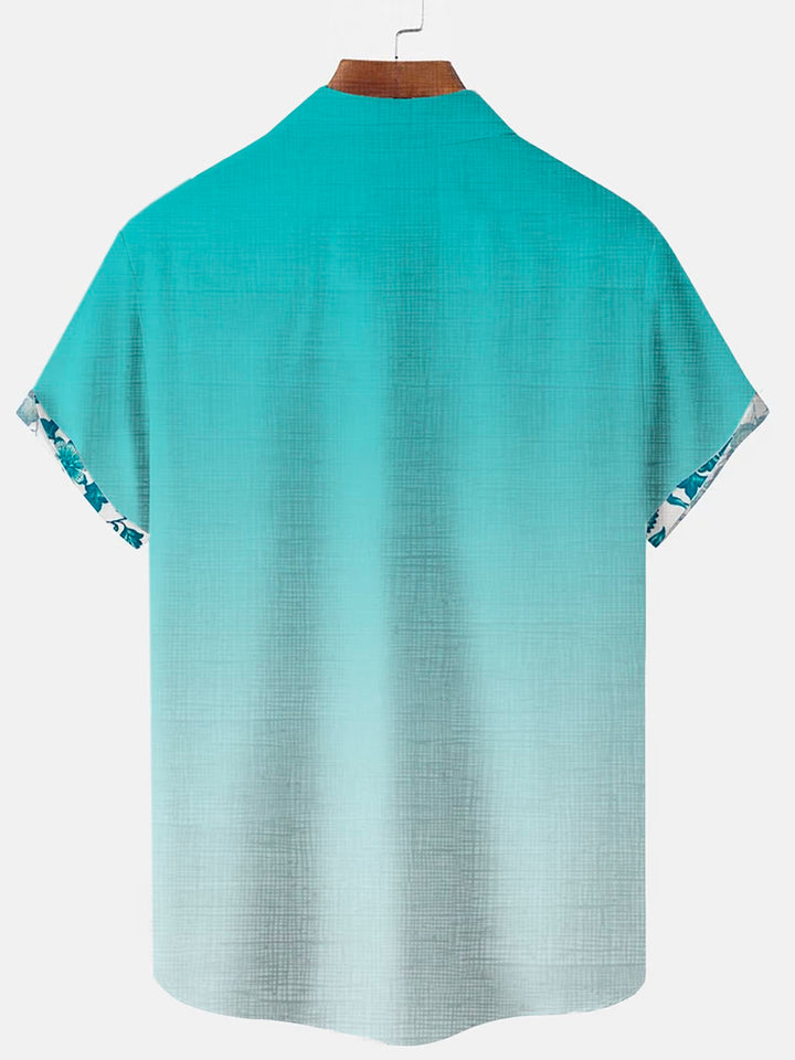 Alohadaddy® Hawaiian Gradient Floral Print Men&