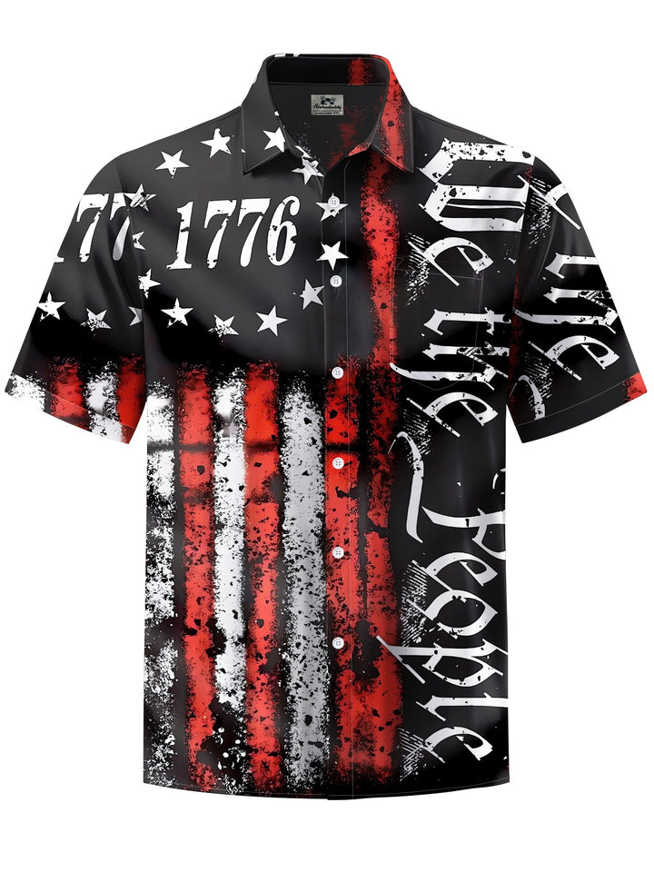 Alohadaddy® Independence Day Flag Printed Pockets Stretch Large Size Men&