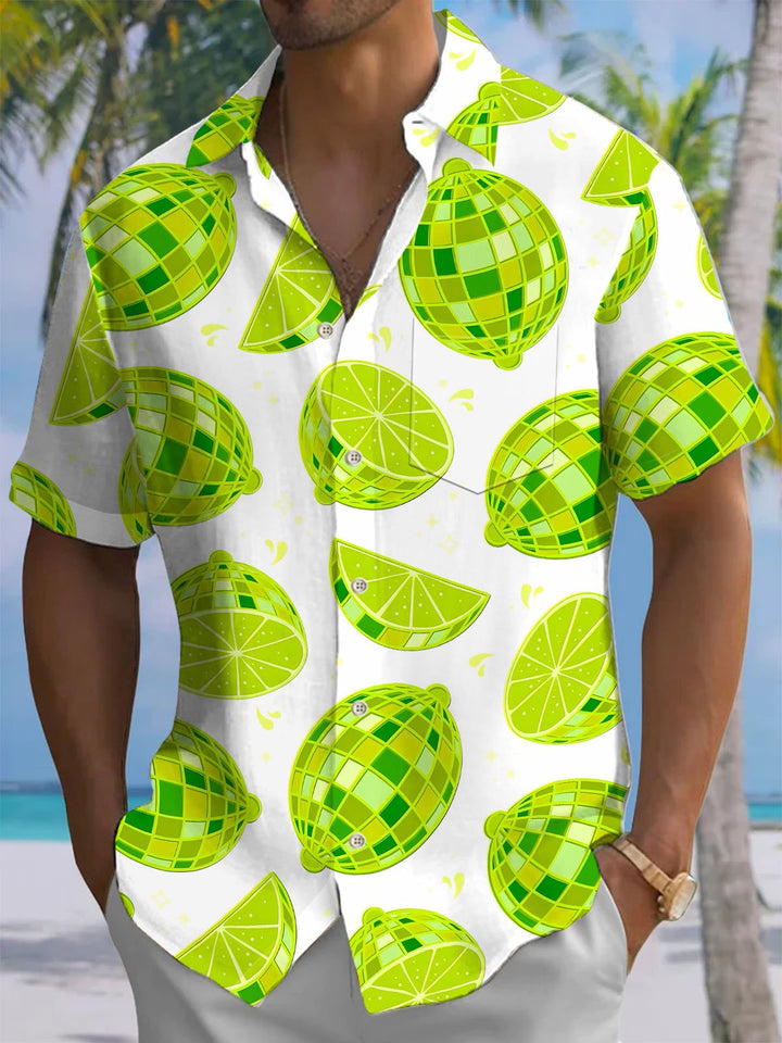 Alohadaddy® Casual Lemon Music Ball Print Moisture-wicking Men&