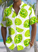 Alohadaddy® Casual Lemon Music Ball Print Moisture-wicking Men's Short Sleeve Shirt Big & Tall