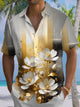 Alohadaddy® Casual Floral Art Print Moisture Wicking Men's Short Sleeve Shirt Big & Tall