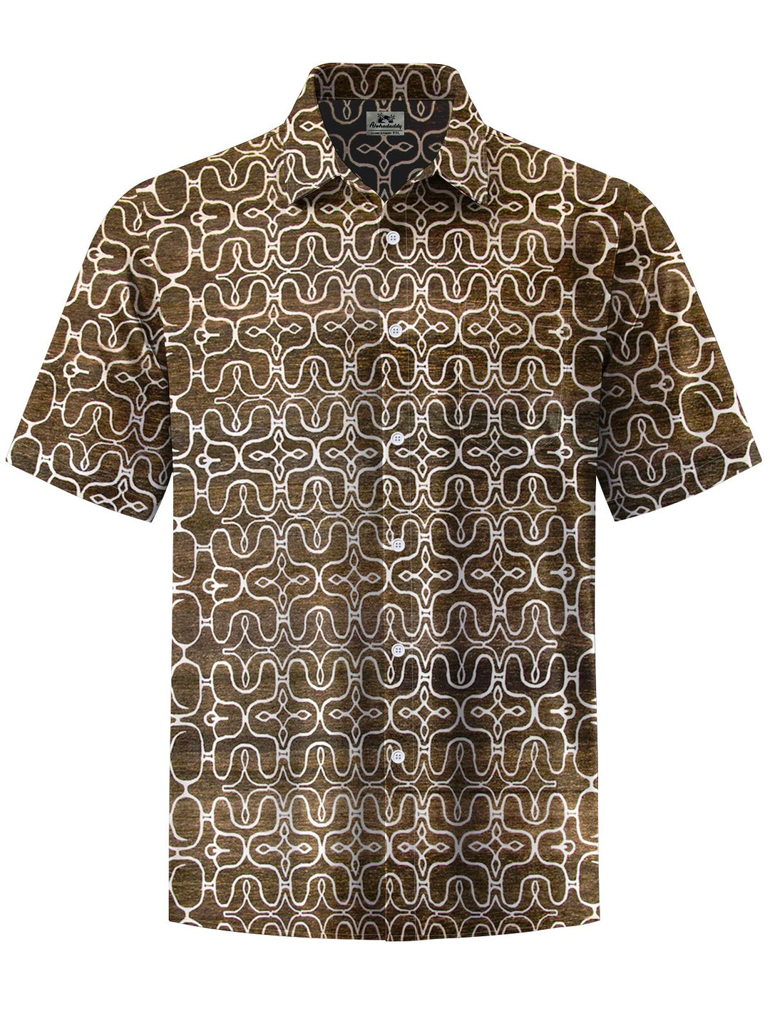 Alohadaddy® Vintage Geometric Art Print Chest Pocket Men&