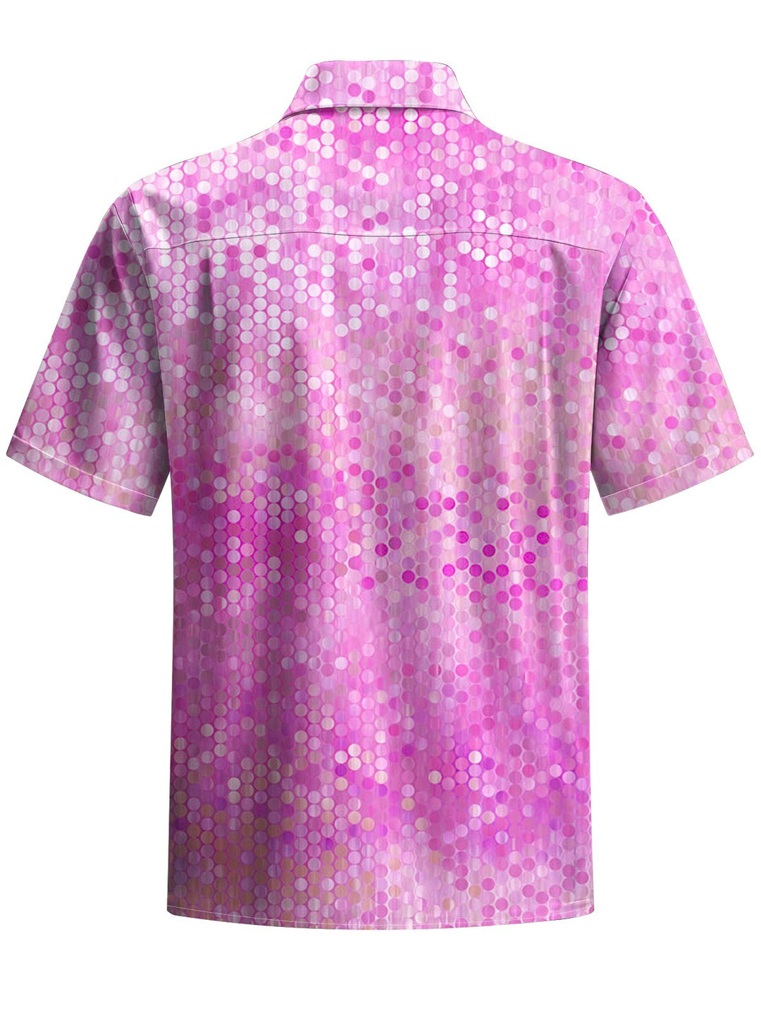 Alohadaddy® Casual Geometric Gradient Art Print Chest Pocket Stretch Men&