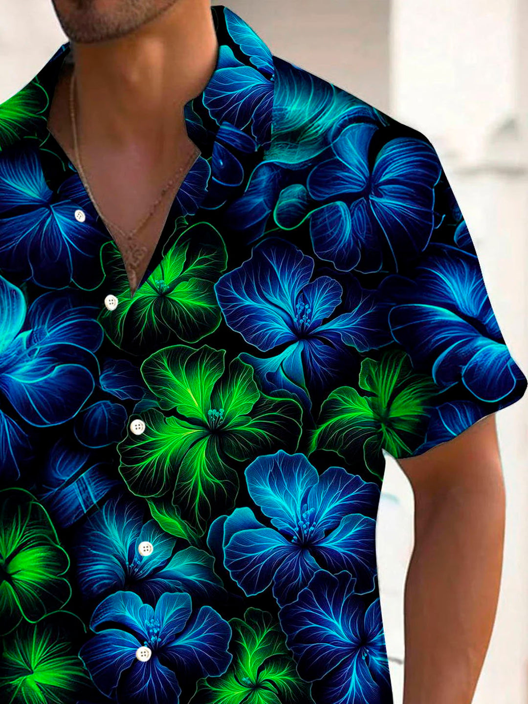 Alohadaddy Retro Gradient Floral 3D Digital Print Men&