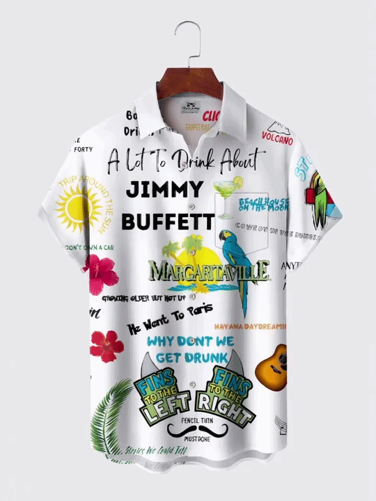 Alohadaddy® Hawaiian Parrot Print Art Button Pocket Cardigan Men&
