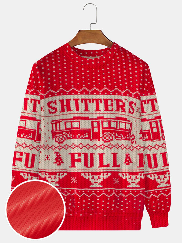 Suéter navideño Alohadaddy, sudadera con estampado digital 3D de película navideña retro para hombre, talla grande y alta