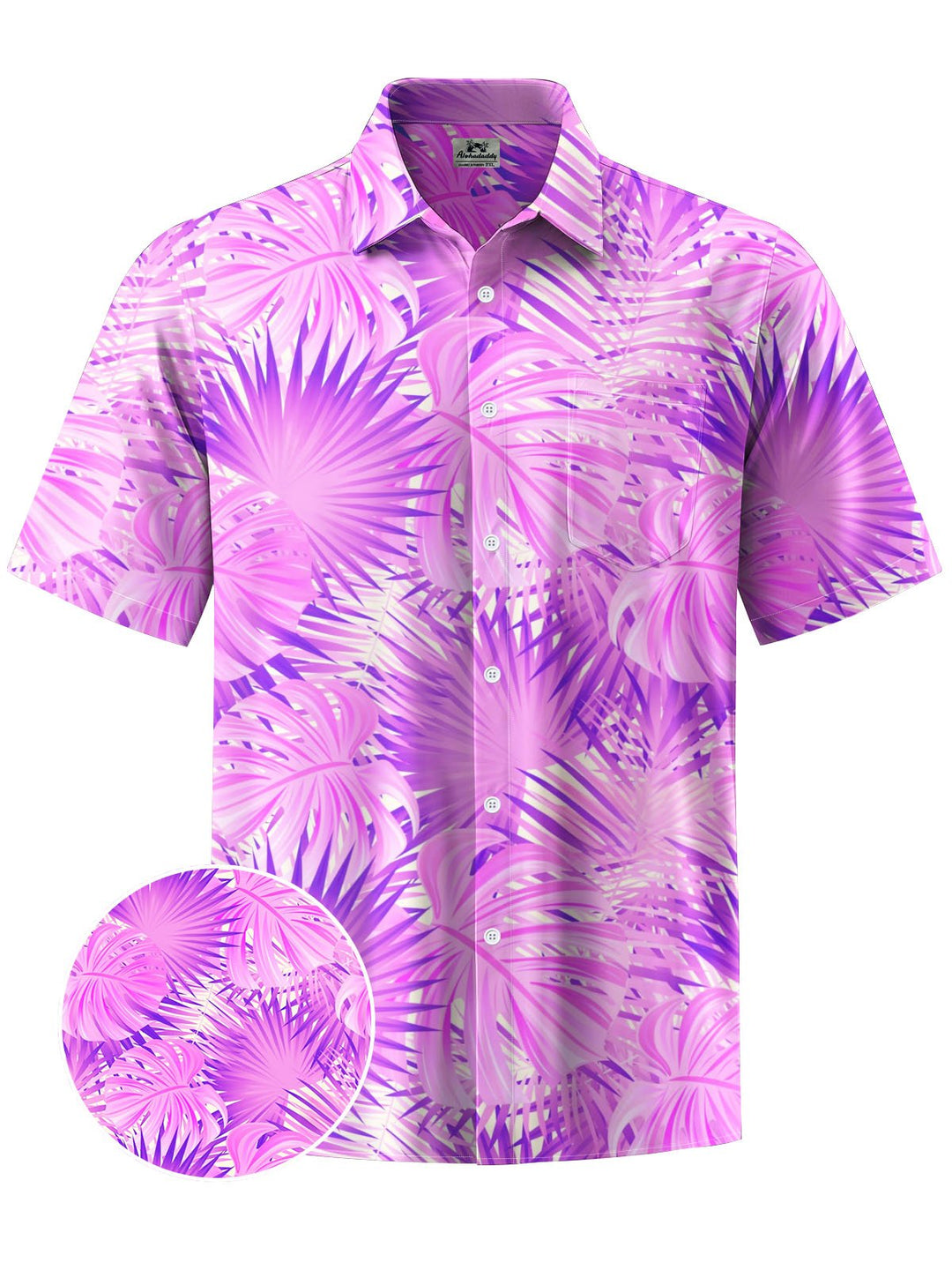 Alohadaddy® Hawaiian Palm Leaf Print Moisture Wicking Men&