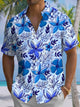 Alohadaddy® Hawaiian Flowers Print Chest Pocket Mens Short Sleeve Shirt Big & Tall