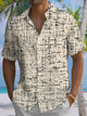 Alohadaddy® Casual Abstract Print Chest Pocket Men's Short Sleeve Shirt Big & Tall