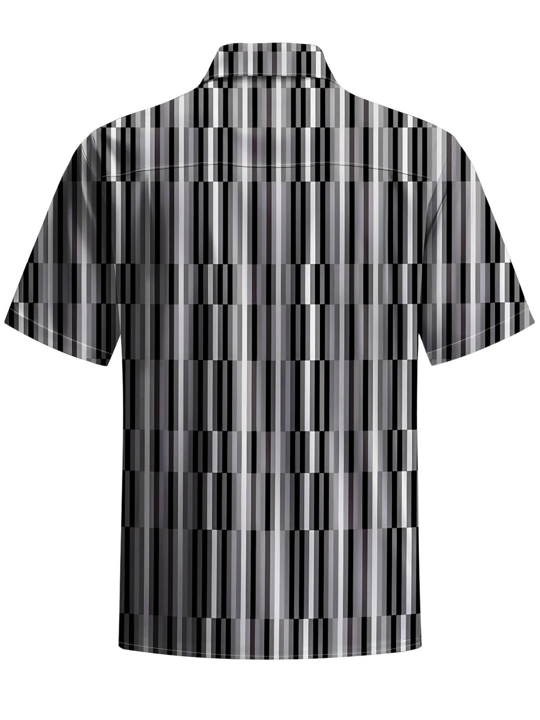 Alohadaddy® Casual Stripe Art Print Chest Pocket Men&