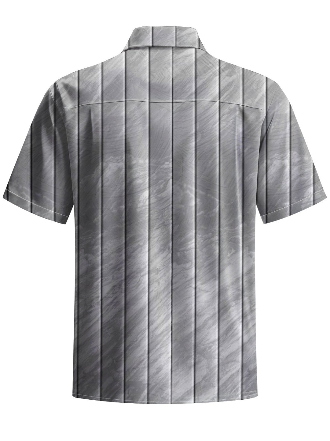 Alohadaddy® Casual Stripes Art Print Chest Pocket Moisture Wicking Men&