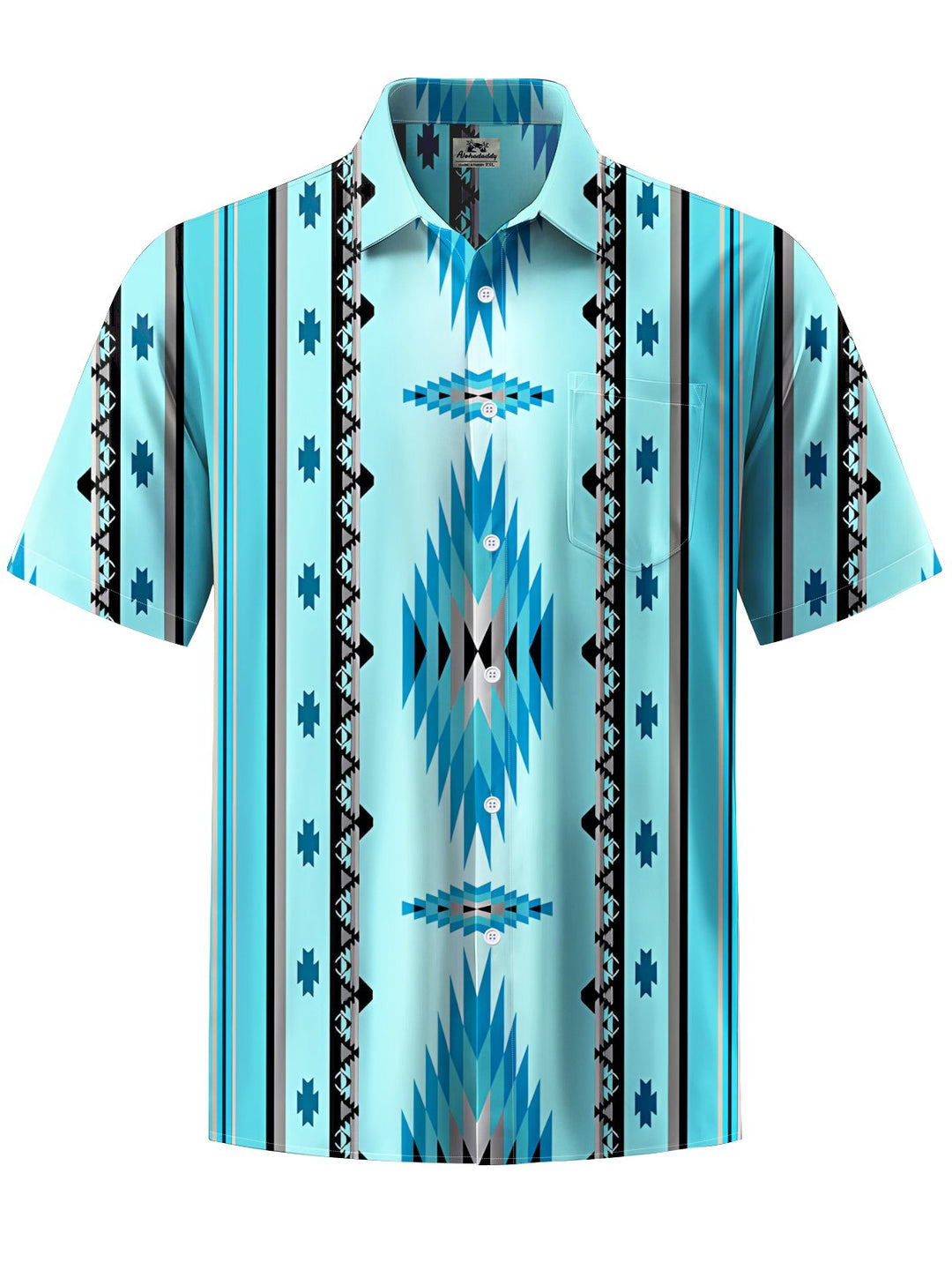 Alohadaddy® Casual Geometric Stripe Art Print Moisture Wicking Men&