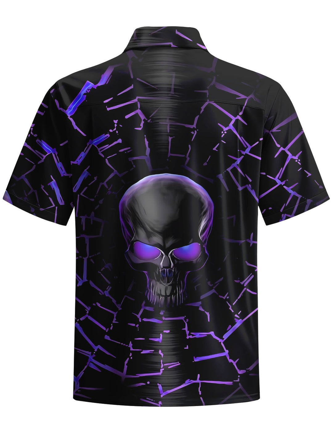 Alohadaddy® Casual Skull Art Print Chest Pocket Mens Wicking Short Sleeve Shirt Big &amp; Tall