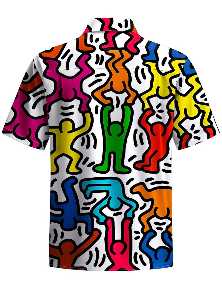 Alohadaddy® Casual Graffiti Print Art Pocket Stretch Men&