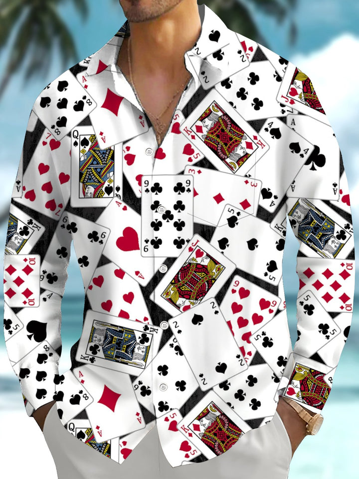 Alohadaddy® Casual Poker Art Print Pocket Stretch Men&