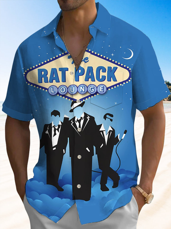 Alohadaddy® Retro Music Festival Print Art Pocket Stretch Men&