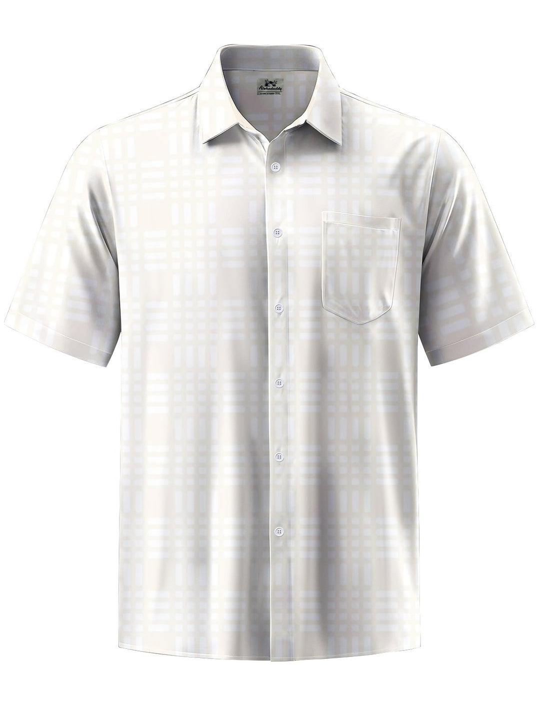 Alohadaddy® Casual Plaid Print Stretch Pocket Button Men&