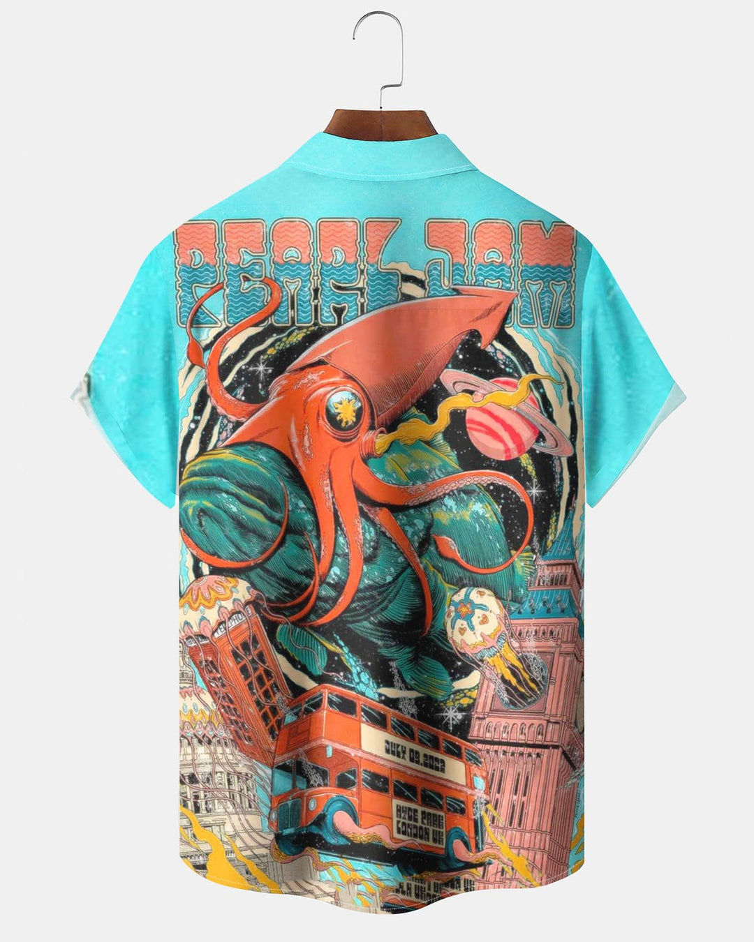 Alohadaddy® Retro Cartoon Octopus Print Art Pocket Stretch Men&
