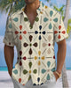 Alohadaddy® Casual Floral Print Art Button Pocket Cardigan Men's Short Sleeve Shirt Big & Tall
