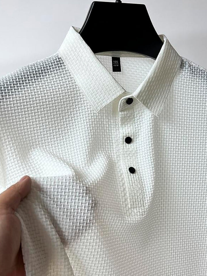 Camisa tipo polo con solapa abotonada de seersucker de secado rápido para hombre de Alohadaddy Retro Basics, tallas grandes