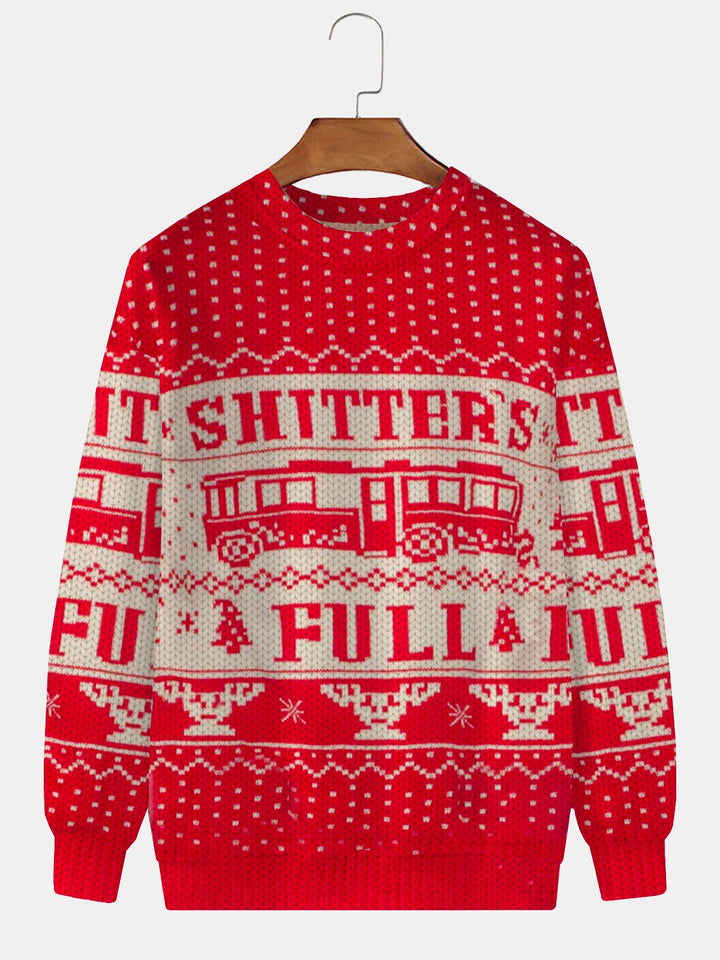 Suéter navideño Alohadaddy, sudadera con estampado digital 3D de película navideña retro para hombre, talla grande y alta