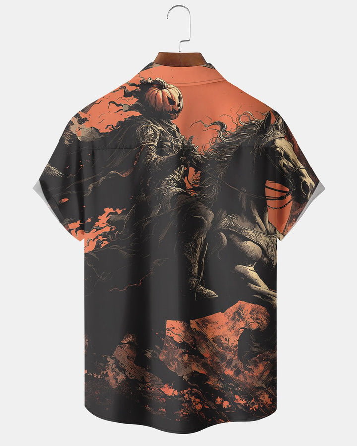 Alohadaddy® Halloween Pumpkin Knight Print Men&