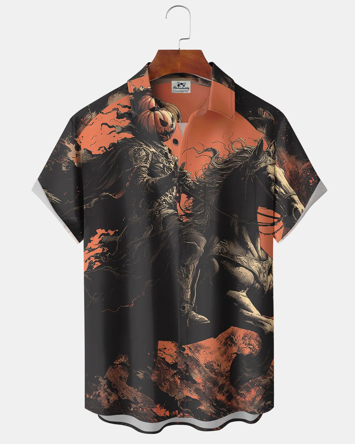 Alohadaddy® Halloween Pumpkin Knight Print Men&