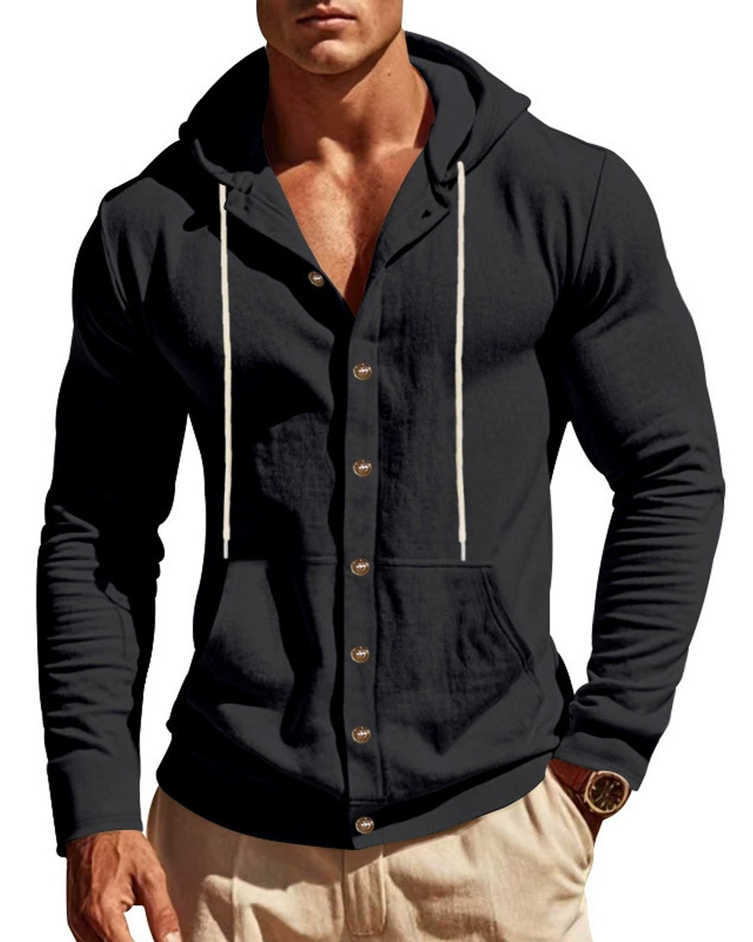 Basic Solid Color Print Men&