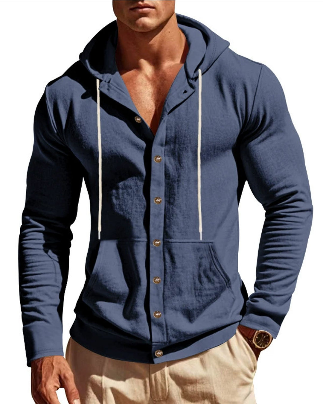 Basic Solid Color Print Men&