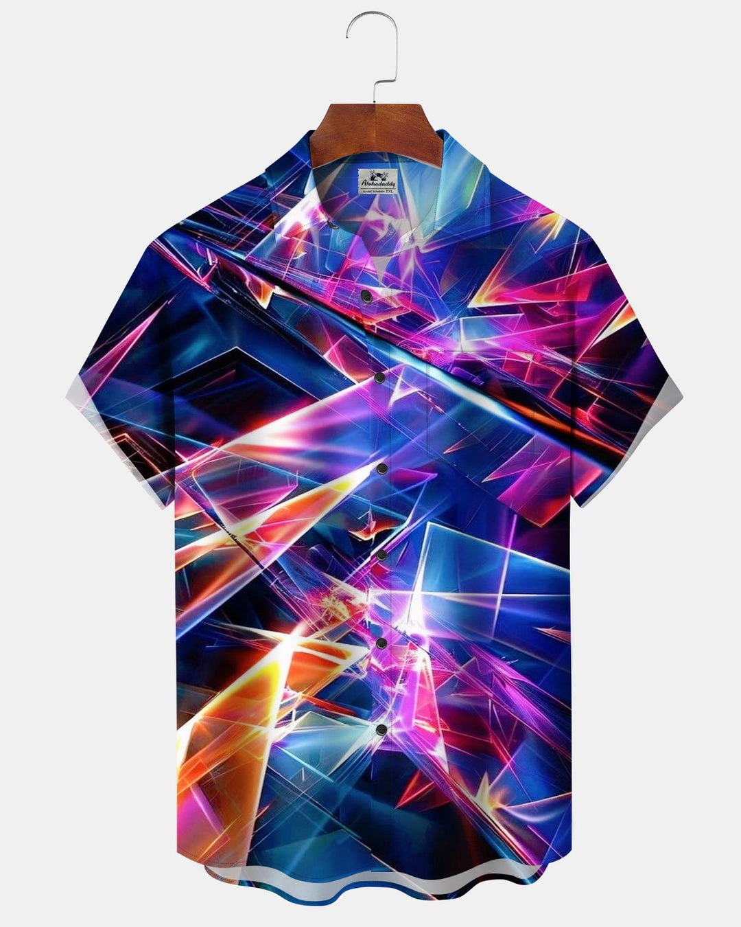 Alohadaddy® Casual Abstract Neon Glass Print Men&