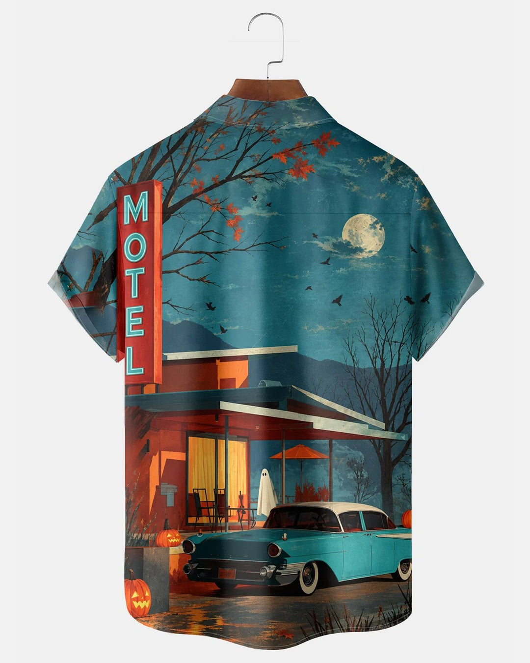 Alohadaddy® Holiday Halloween Ghost Party Motel Print Men&