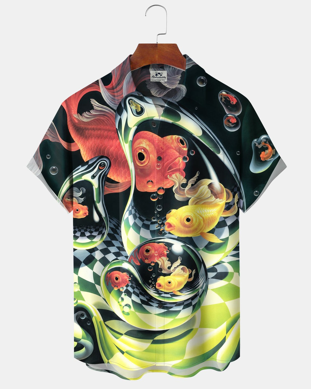 Alohadaddy® Casual Goldfish Pattern Water Drop Print Men&