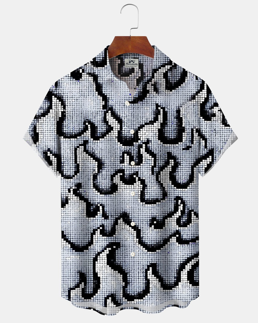 Alohadaddy® Casual Abstract Flame Geometric Print Men&