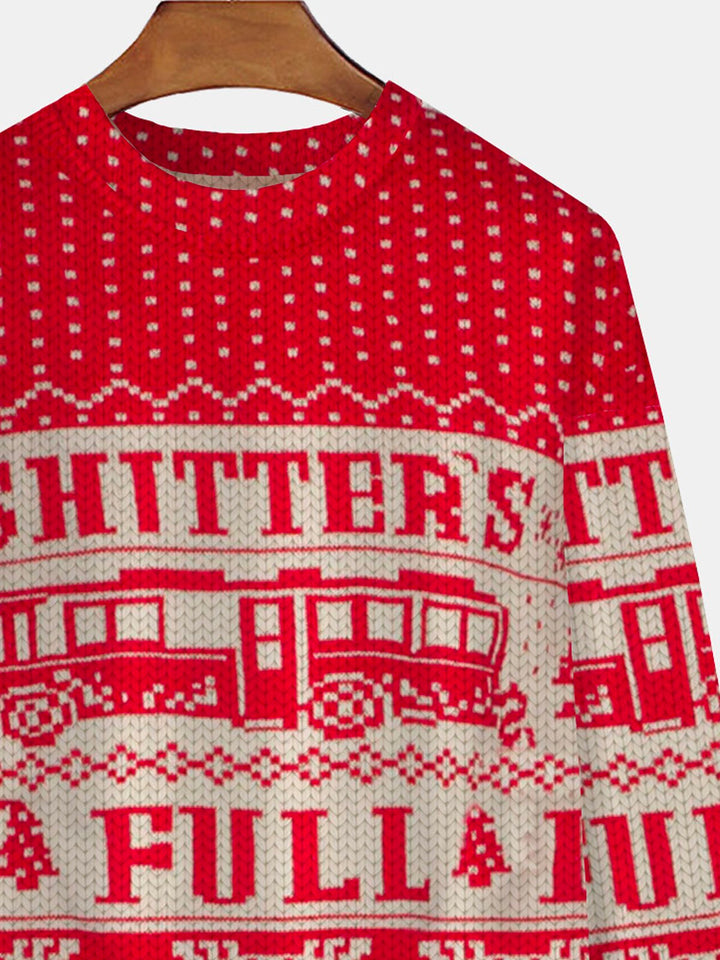 Suéter navideño Alohadaddy, sudadera con estampado digital 3D de película navideña retro para hombre, talla grande y alta