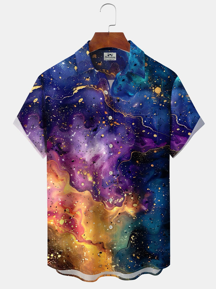 Alohadaddy® Vintage Abstract Textured Art Print Pockets Stretch Men&