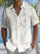 Alohadaddy® Casual Leaves Art Print Chest Pocket Mens Short Sleeve Shirt Big & Tall