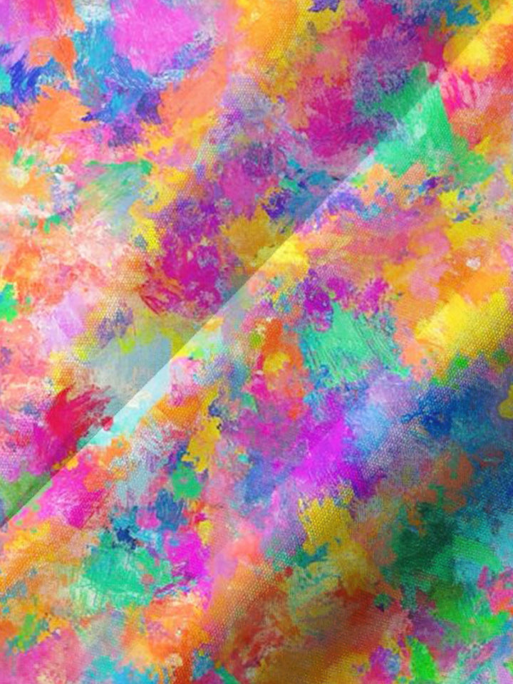 Alohadaddy® Hawaiian Abstract Art Print Chest Pocket Men&