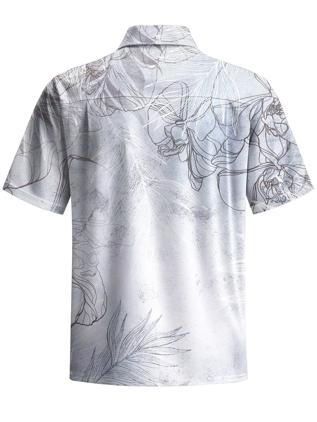 Alohadaddy® Casual Floral Ombre Art Print Chest Pocket Men&