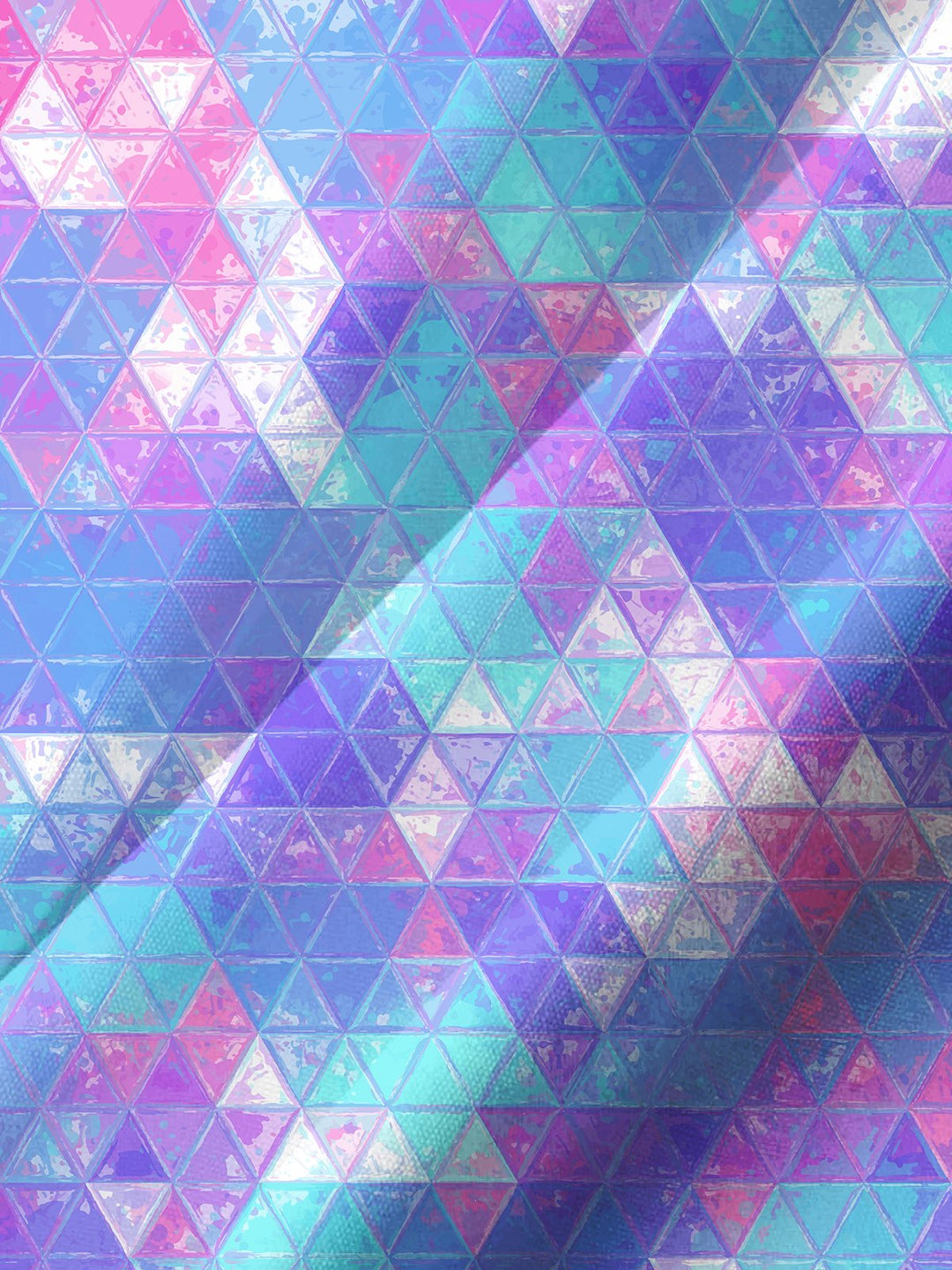 Alohadaddy® Hawaiian Geometric Triangle Art Print with Chest Pocket for Men&