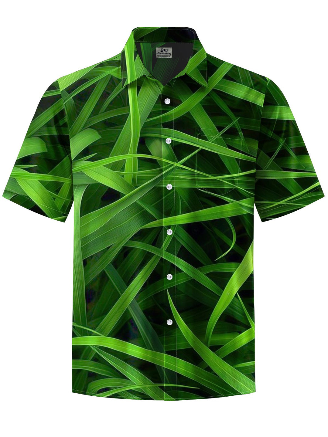 Alohadaddy® Hawaiian Leaf Art Print Chest Pocket Men&