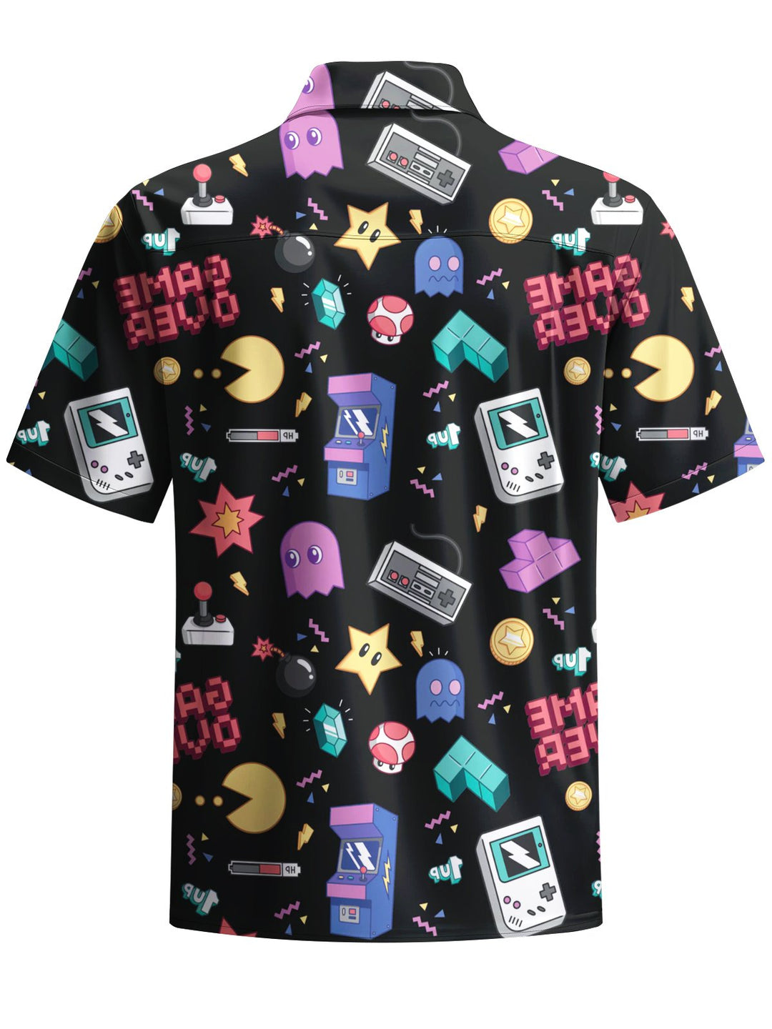 Alohadaddy® Casual Game Console Printed Artwork Chest Pocket Men&