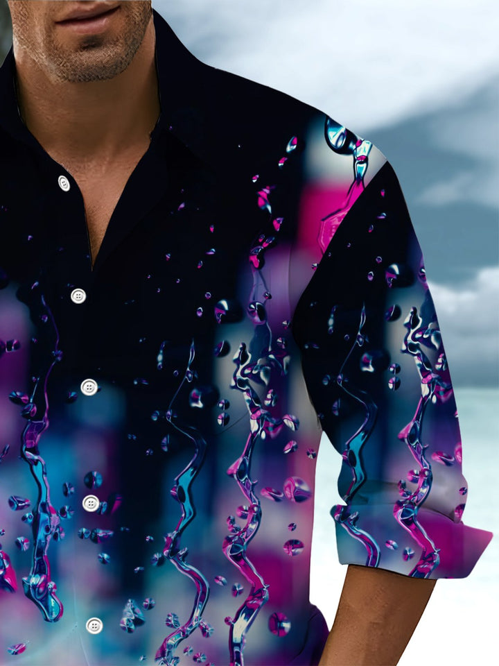 Alohadaddy® Casual Abstract Water Art Print Pocket Men&