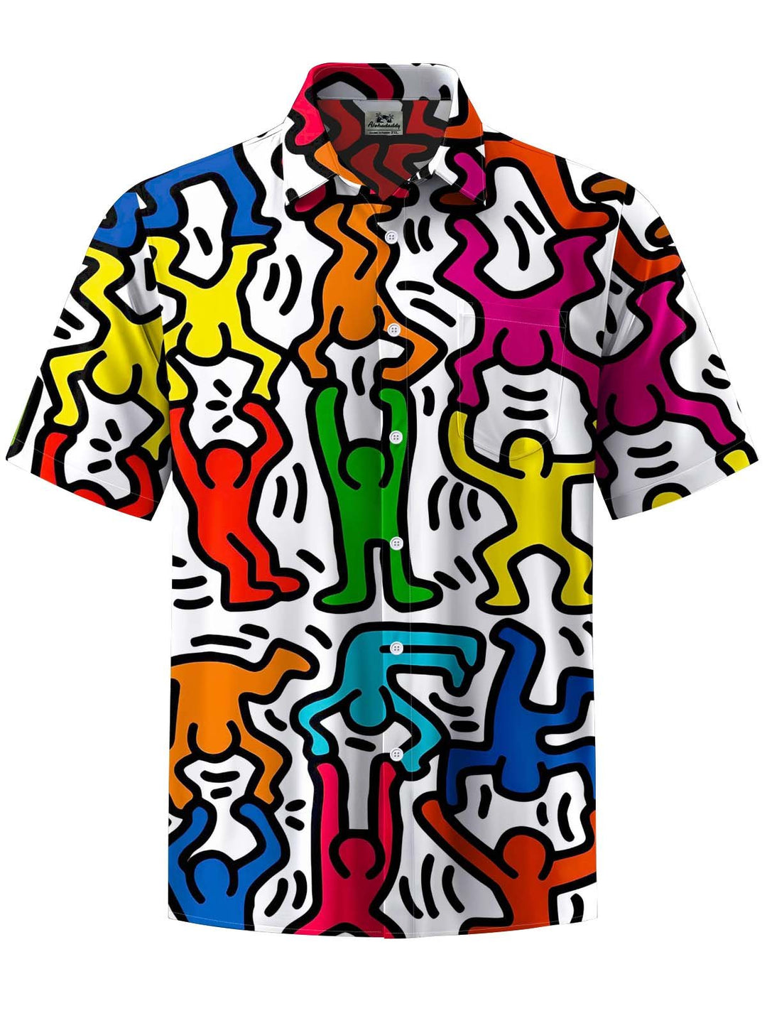 Alohadaddy® Casual Graffiti Print Art Pocket Stretch Men&
