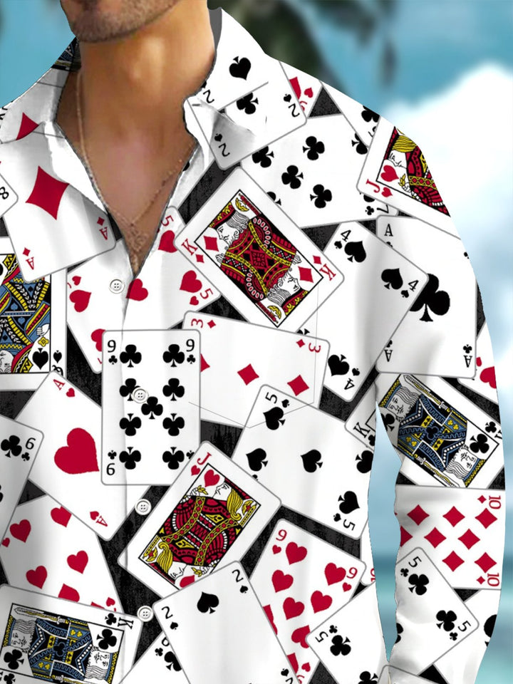 Alohadaddy® Casual Poker Art Print Pocket Stretch Men&