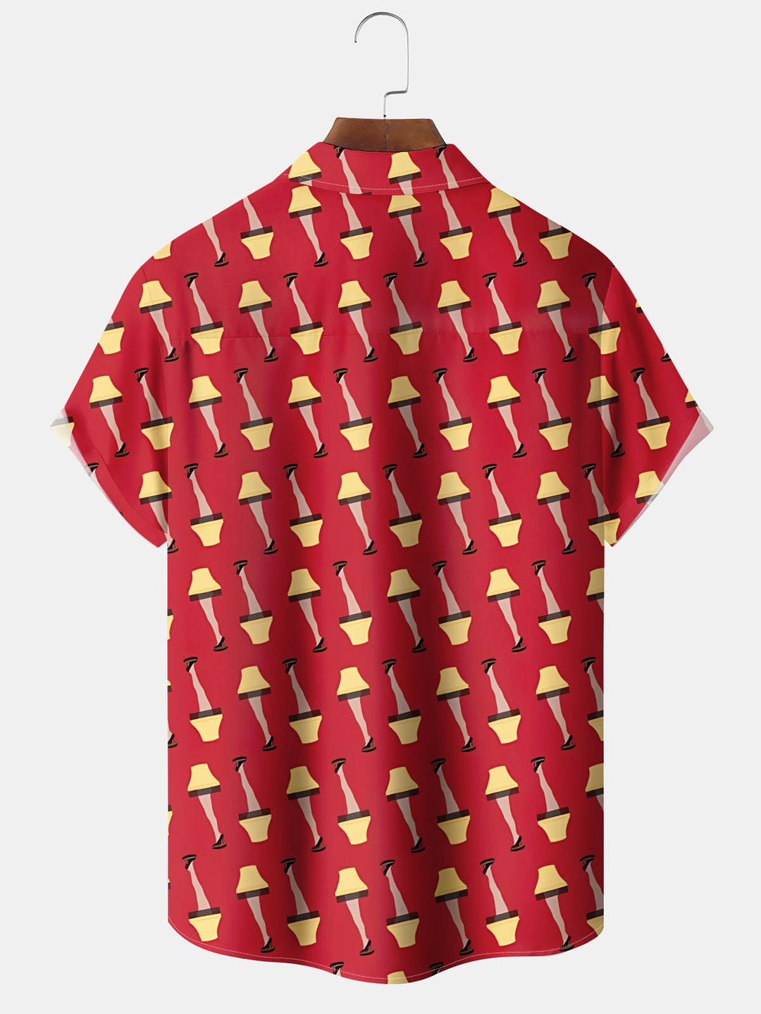 Alohadaddy® Christmas Leg Light Print Pocket Elastic Button Closure Men&