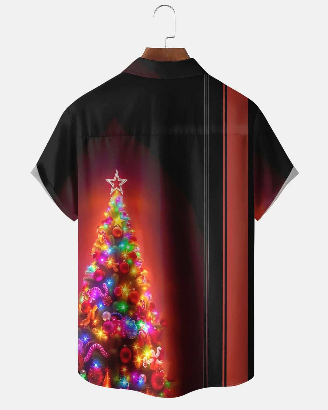 Alohadaddy® Christmas Tree Stripes Art Pocket Elastic Button Men&