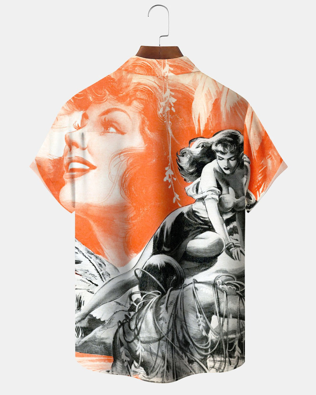 Alohadaddy® Retro Poster Girl Print Art Pocket Button Men&